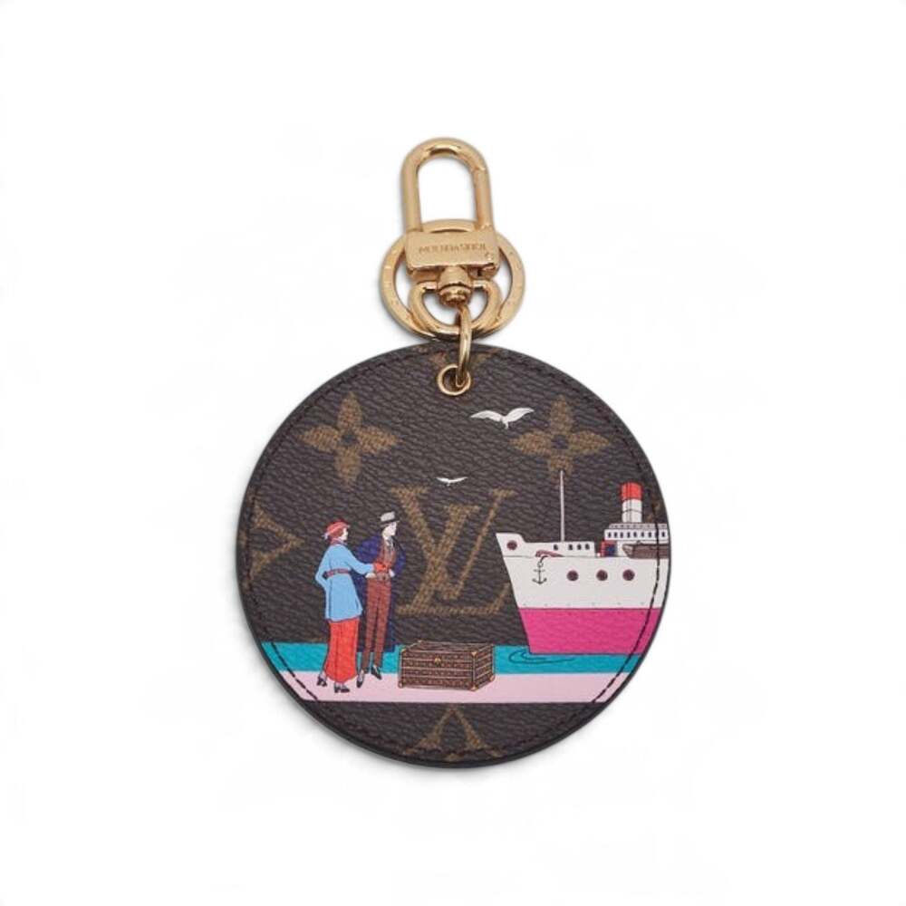 Authentic Louis Vuitton LV Monogram Illustre Key Holder Charm